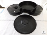 Lot of 3 Tortilla Warmers with Lids approximately 11