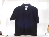 Happy Chef Coat Black Short Sleeve size Medium