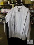 Chef Revival White Coat Black trim Long Sleeve sz Medium