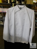 Chef Revival White Coat Black trim Long Sleeve sz Medium