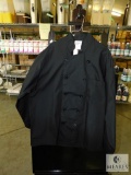 Happy Chef Black Coat Long Sleeve sz Medium