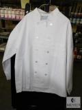 Kitchen Basix White Long Sleeve Chef Coat sz 46 / large