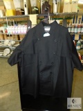 Cook Cool Black Short Sleeve Chef Coat sz XLarge