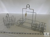 Tablecraft Chrome plated Dinner Condiment Rack with Sugar Jar + Small Rack