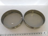 Lot of 2 Stainless Steel Sifting Screens