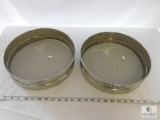 Lot of 2 Stainless Steel Sifting Screens