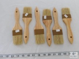 Lot of 6 Basting / Glazing Brushes with Wood Handles