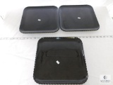 Lot of 3 Black GET Square Charger Plates