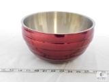 Vollrath Stainless Steel double wall Mixing Bowl - red tone