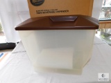Tablecraft Slimline Twin Beverage Dispenser with Drip Trays - Brown
