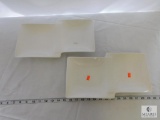 Lot of 2 American Metalcraft White Ceramic Modern Serving Plate
