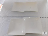 Lot of 2 American Metalcraft White Ceramic Modern Serving Plate