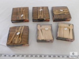 Lot of Bamboo Tasting Forks & Spoons