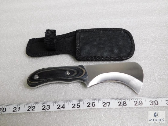New custom stainless fixed blade hunter with sheath