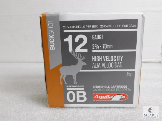 25 rounds Aguila .12 gauge Buckshot #0 Buck 2 3/4" 1275 FPS high velocity