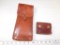 Qty 2 - leather ammo pouches, small and large