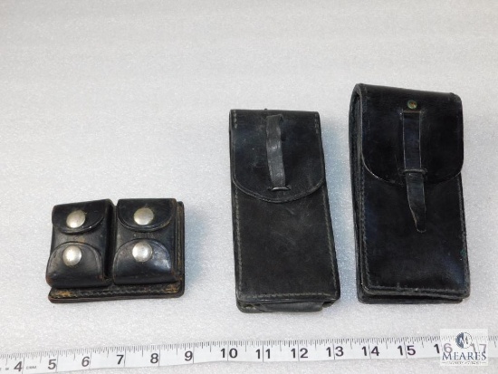 Qty 3 - leather ammo pouches
