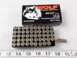 Wolf .380 ACP, 91 gr. FMJ, steel case, 50 rds