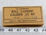 Ball Carbine .30 M1, 50-197 ammunition