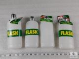 Qty 4 - unbreakable 16 oz flasks