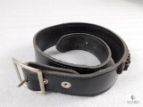 Black leather cartridge belt, 22 cal, 26-28