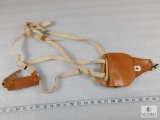 Leather shoulder holster, fits small to medium similar autos