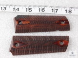 Colt 1911 checkered wood grips