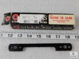 Simmons steel scope mount base, 1833 Savage 110 SA/SH, short action, right hand