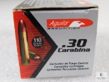 Aguila .30 Carabina 110 Grain full metal jacket ammo