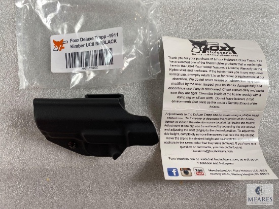 NEW - Foxx Deluxe Trapp-1911 Holster for Kimber Ultra Compact II - Right Hand