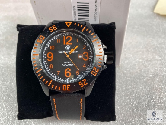 NEW - Smith and Wesson EGO Series Orange and Black Wristwatch