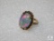 Vintage Black Opal Doublet in Gold Filled Ring marked 14k Gold Filled size 6.5