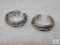 14k White Gold Hoop Earrings approx 8.3 grams Marked 14kt on Snap bars