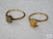 Lot (2) 10k Yellow Gold Rings (1) Topaz surrounded by Diamonds (1) Pink Opal both size 5.5