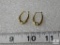 14kt Yellow Gold Drop Hoop Earrings approx. 1.0 grams