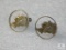 Vintage Sterling Silver Mercury Dime Cut Out Earrings Screwbacks approx. 3.8 grams