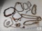 Lot of Brown & Earth tone Necklaces - Includes Wooden & Glass beads