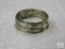 Mens ring size 11 Costume silver tone band like Liberty Coin 1945