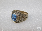 10k Class Ring Lenoir City High School 1970 marked Balfour 10k Faceted Topaz Stone Size 7