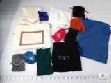 Lot of Jewelry Pouches and Soft Clothes