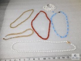 Lot of Vintage Costume Jewelry - Beaded Necklaces & Bracelets