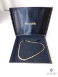 14kt Yellow Gold Herringbone Necklace Made in Italy