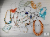 Lot of Beaded Costume Jewelry - Various Material & Lengths