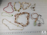Lot of Vintage Necklaces - Includes Shells, Beads, Pottery, etc