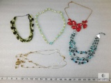 Lot of Vintage Choker Necklaces - Metal, beads, etc