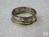 Mens ring size 11 Costume silver tone band like Liberty Coin 1945