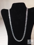 Curb chain, 8 mm, 22 inch, marked 9.25, 27 grams