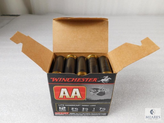 25 Rounds Winchester AA 12 Gauge Shotgun Shells 2-3/4" 1 oz 7-1/2 Shot 1290 Velocity