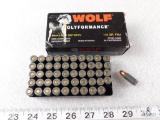 50 Rounds Wolf Polyformance 9mm Luger 115 Grain FMJ Steel Case