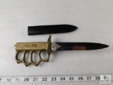 US 1918 Trench Knife Brass Knuckle Handle with Metal Sheath